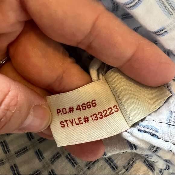 Carbon2Cobalt White & Blue Print Convergence Button Up Shirt Men’s Size XXL - Picture 5 of 5